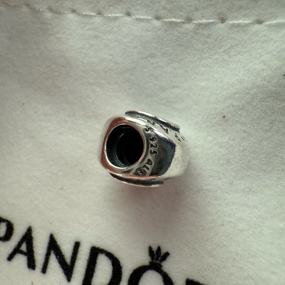 Pandora Silver signature Charm with Crystals - Picture 3 of 3
